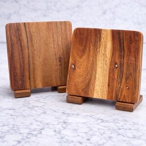 Elegant Wooden Coaster Set